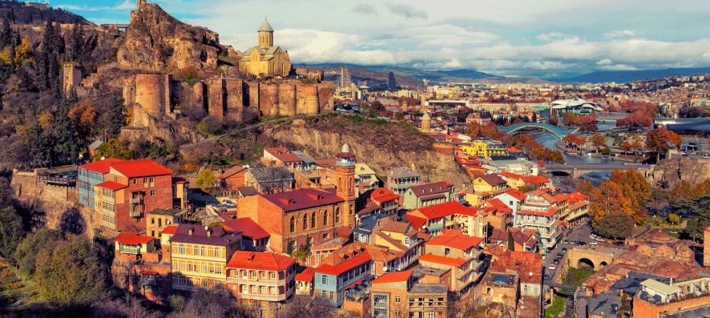 Narikala fortress above the old town of Tbilisi
